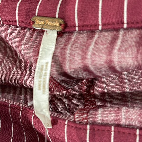 FREE PEOPLE Mari Ponte Knit Flare Casual Trouser Pants Winterberry Size 10 NWT - Picture 10 of 16